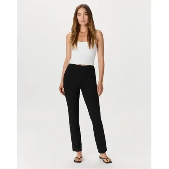 QUINCE Ultra-Stretch Ponte Straight Leg Pants Black Sz XL {FF24} - Picture 1 of 8